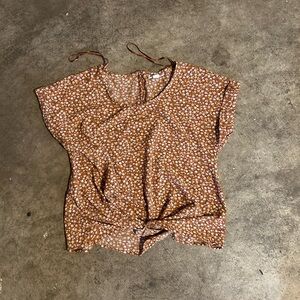 SO Brown Floral Women's Blouse